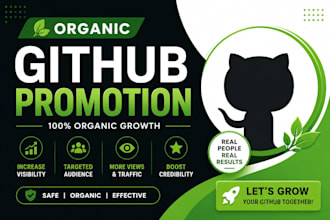 promote your github repo real organic social media promotion to gain traffic
