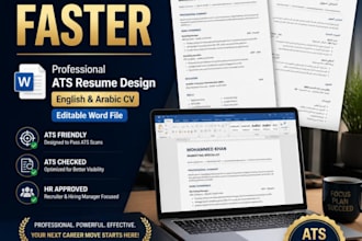 design a professional ats resume or CV in ms word