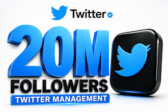 do twitter x marketing, organic x promotion, x management with strategic growth