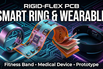 design rigid flex pcb prototype for smart ring, fitness band or medical wearable