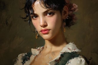 paint a art oil painting portrait