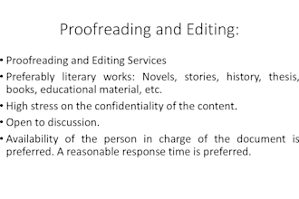 proofread and edit documents