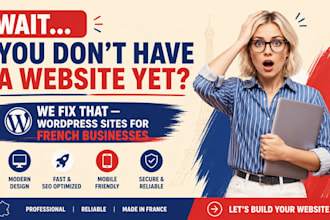 create a wordpress showcase website design for afrench business with google SEO
