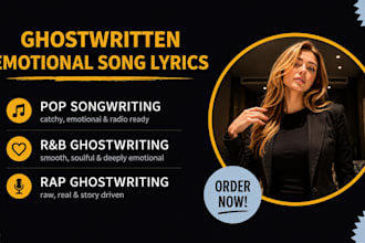 ghostwrite emotional rap, pop and rb song lyrics