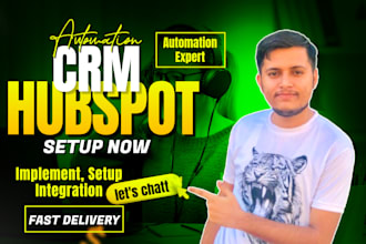 set up hubspot free CRM with pipeline and automation for small business