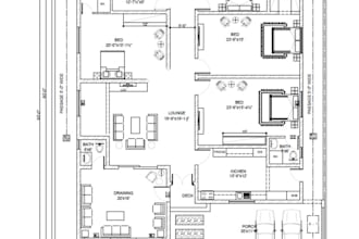 do 2d floor planning of cafes, restaurants and residential projects