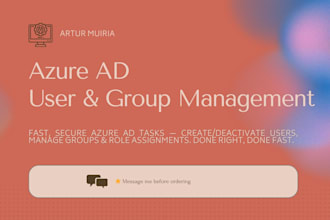 manage users, groups and memberships in your existing azure ad tenant