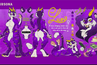 design protogen ref sheet, fursuit, furry illustration, furry character, anthro