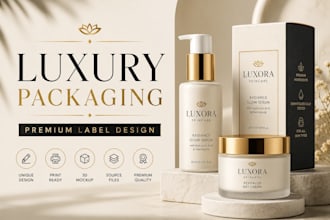 create luxury product packaging and labels