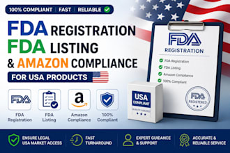 do fda registration, fda listing and amazon compliance for USA products