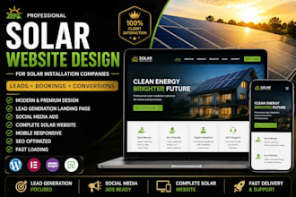 design a high converting solar installation website for solar companies