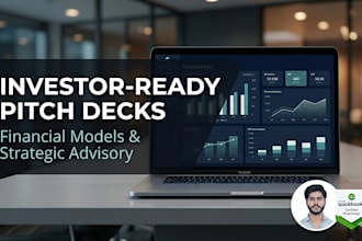 create investor ready pitch deck financial slides and models