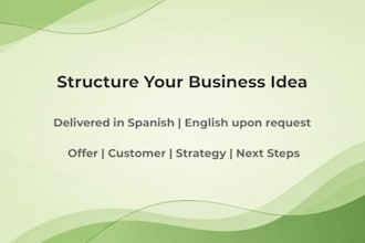 help you structure your business idea or digital project in spanish