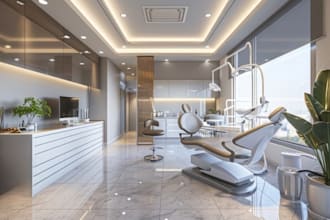 design 3d beauty clinic hospital healthcare operating lab pharmacy medical store