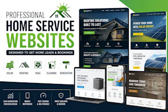 create solar website, roofing contractor site, hvac repair home cleaning website