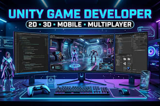 develop a professional unity game for PC mobile and webgl