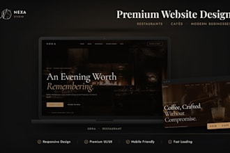 design a modern restaurant or cafe website