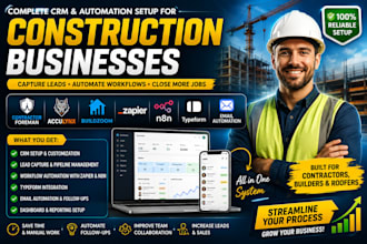 setup contractor foreman acculynx buildzoom zapier n8n typeform email automation