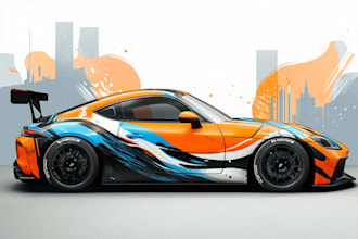 car wrap, vehicle wrap, racing car wraps, van wrap design