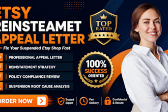 write strong etsy reinstatement appeal letter to fix etsy shop suspended reopen