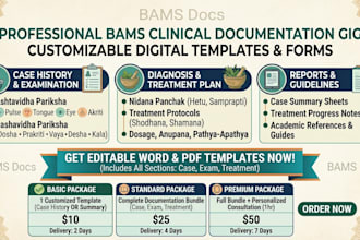 create bams case history formats and clinical summaries
