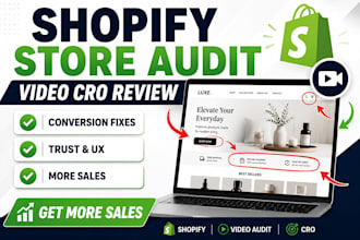 shopify store video audit and shopify conversion rate optimization review