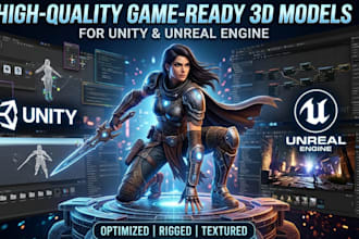 create high quality game ready 3d models for unity and unreal engine