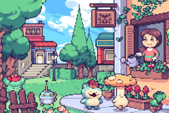 pixel art background pixel game asset animation pixel tilemap rpg maker tileset