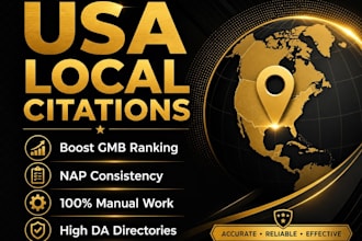 do 300 high quality USA local citations and directory submissions for local SEO