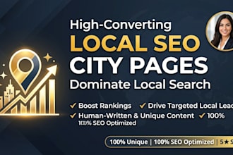 write local SEO website content and city landing pages
