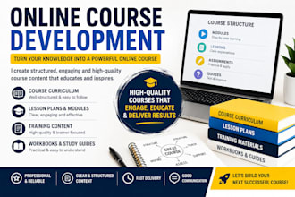 create online content development for course and curriculum