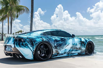 design high quality car wrap and vehicle wrap