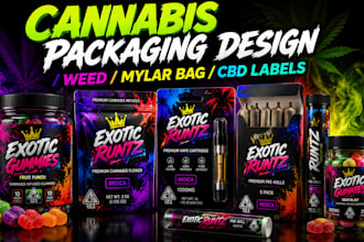 do cannabis packaging label design weed bag mylar bag label