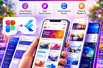 build flutter or native ios android app from your figma design or idea
