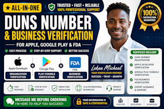 help you get d u n s number for apple, google, and fda