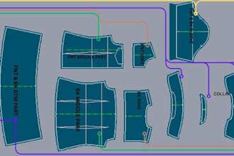 make all kinds of clothing sewing patterns with cad grading
