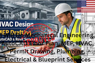mechanical engineering autocad floor plan mep hvac permit drawing blueprint