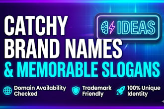 create professional brand names and slogan ideas