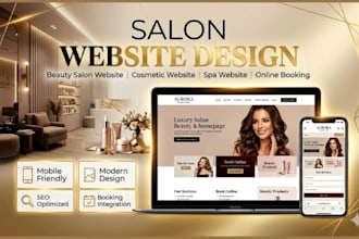 design salon website, beauty salon website, and cosmetic website