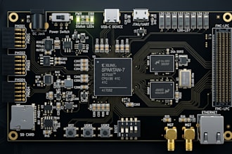 create full fpga pcb design for xilinx spatan 7 xc7s50 development board