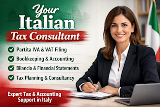be your italian tax consultant, tax advisor, financial advisor, partita iva