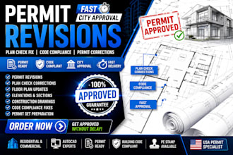 fix permit revisions, plan check comments and city permit corrections