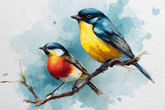 paint any bird you like, wild bird, pets
