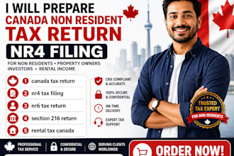 prepare canada non resident tax return  nr4 filing