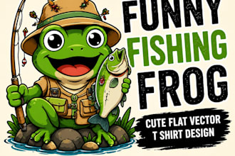 create cute flat vector t shirt design for print on demand