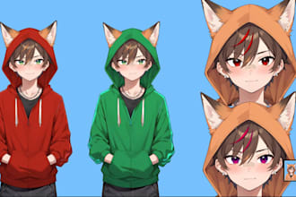 design and rig a custom vrchat, live2d vtuber model, 3d vtuber model