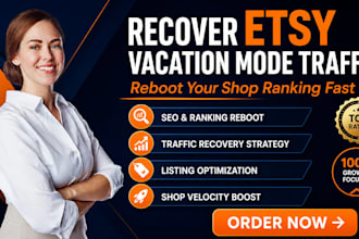 recover etsy vacation mode traffic and reboot shop ranking