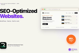 design and build an SEO optimized website on wordpress or next js