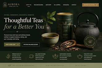 design squarespace tea shop website loose leaf store website wellness blend site
