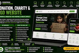 design crowdfunding website charity website fundraising ngo and donation website